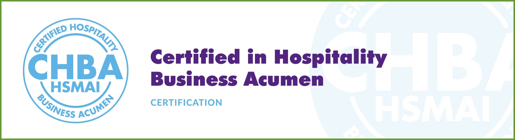 Certified Hospitality Business Acumen (CHBA)