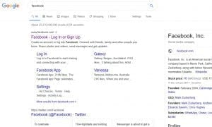 image-Brand SERP from Facebook as a keyword