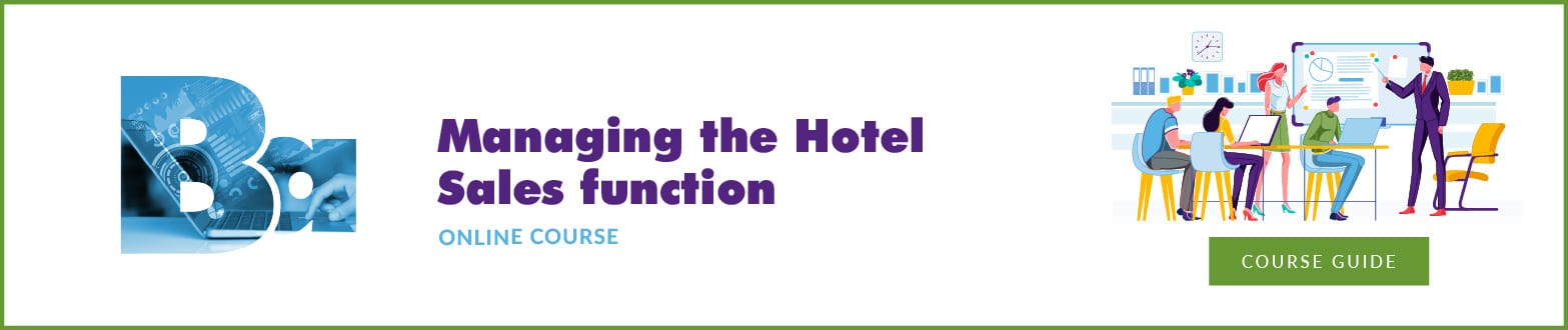 Managing a Hospitality Sales function